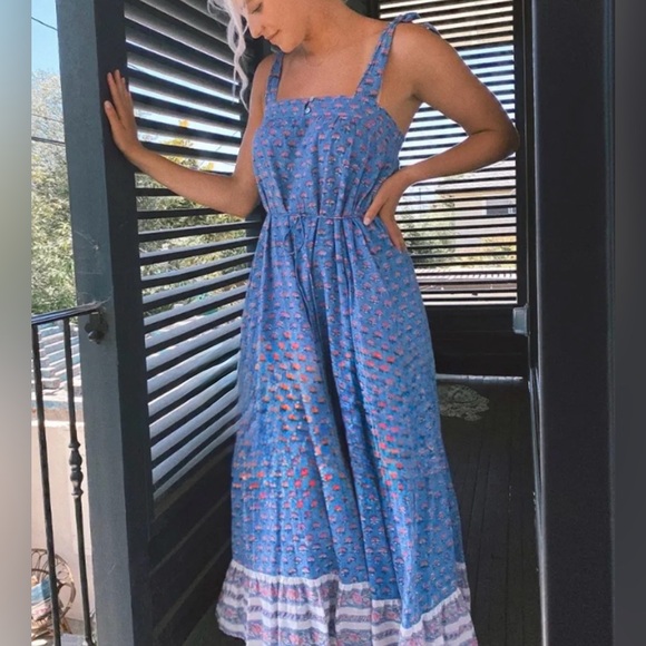 Free People Dresses & Skirts - Free People x Cleobella Blue Lotus Midi Dress